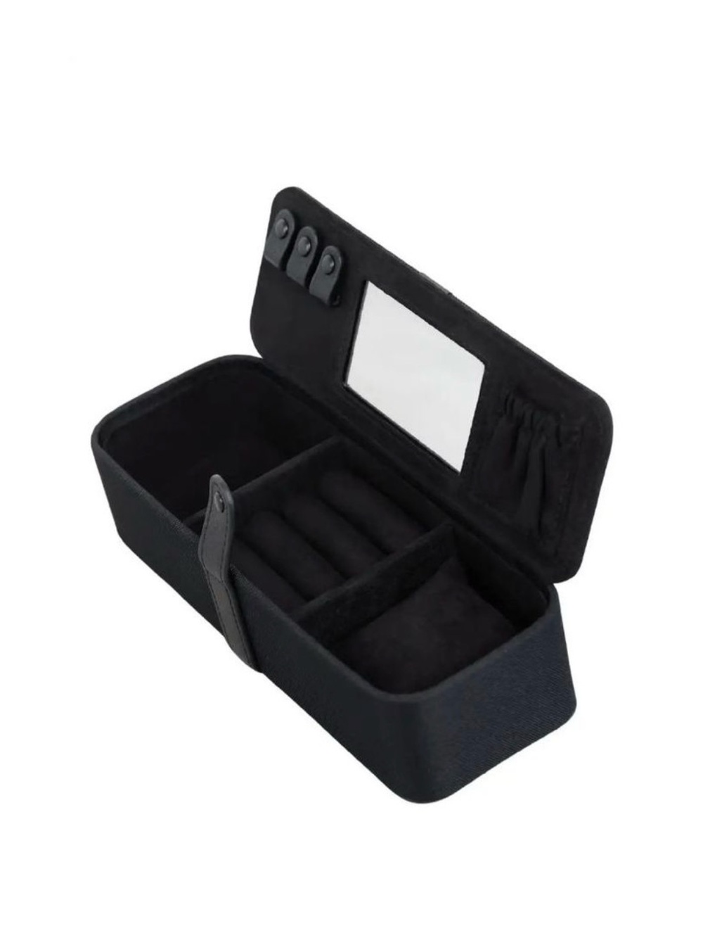 BEIS Black Men's Travel Jewelry Organizer with Mirror